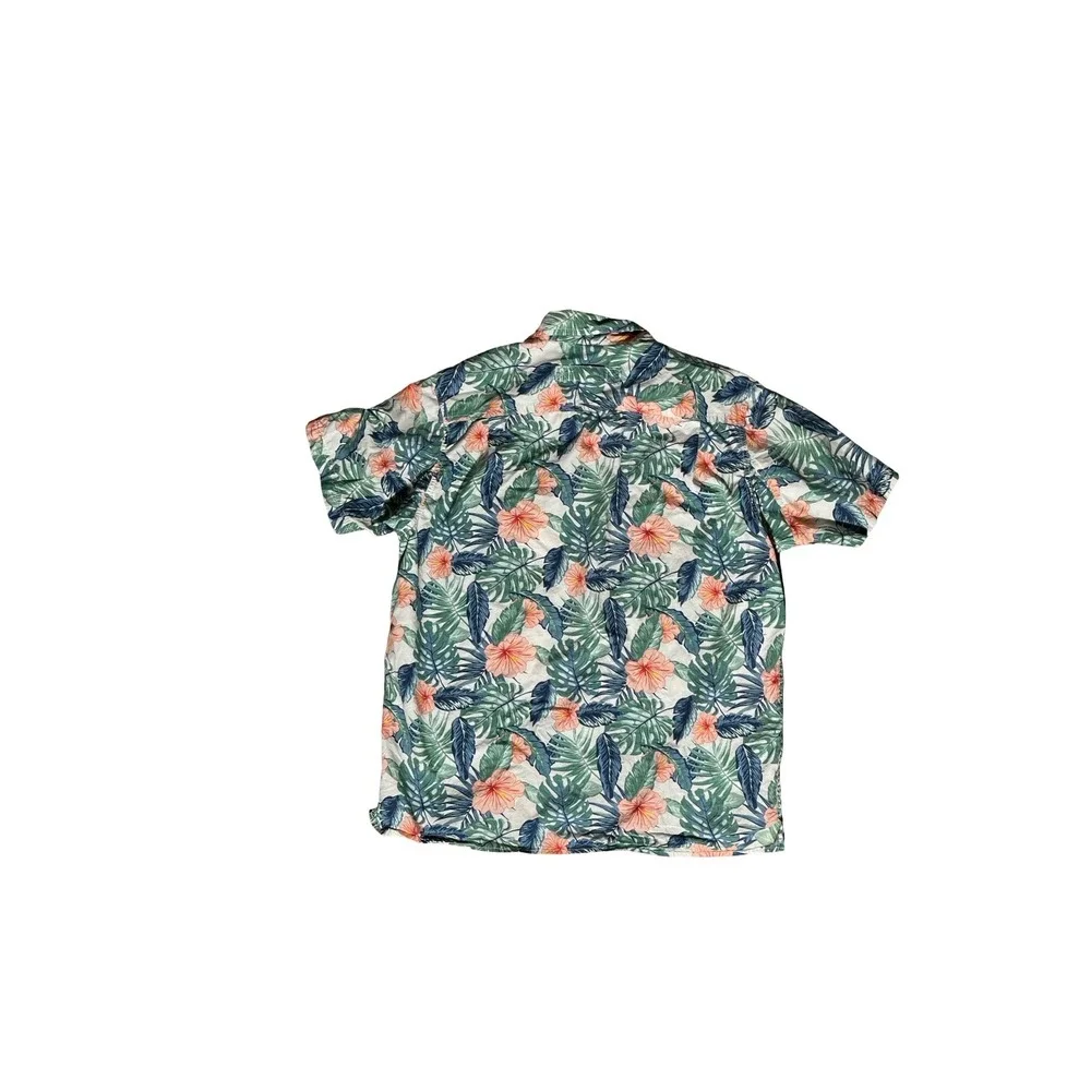 Duluth Trading Co Mens Large Slim Fit Tropical Hibiscus Floral Button Down Shirt - Picture 7 of 7